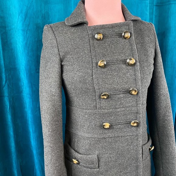 Marc by Marc Jacobs Double Breasted Wool Blend Coat Gray - Picture 3 of 16